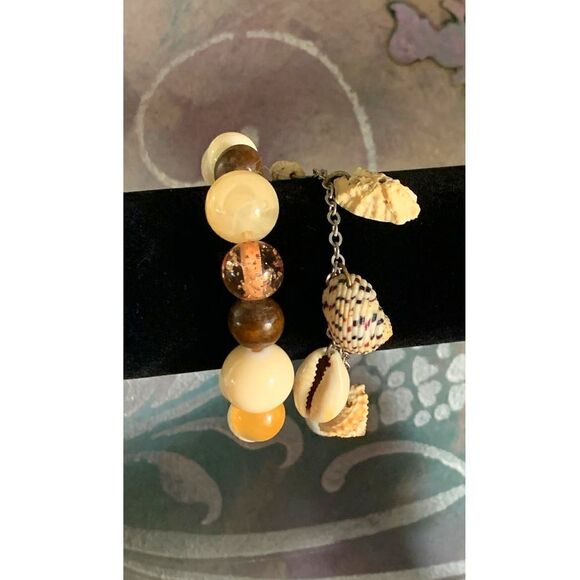 Vintage Jewelry - Vintage Beads and Beaches Bracelets - Set of 2, Unmarked
